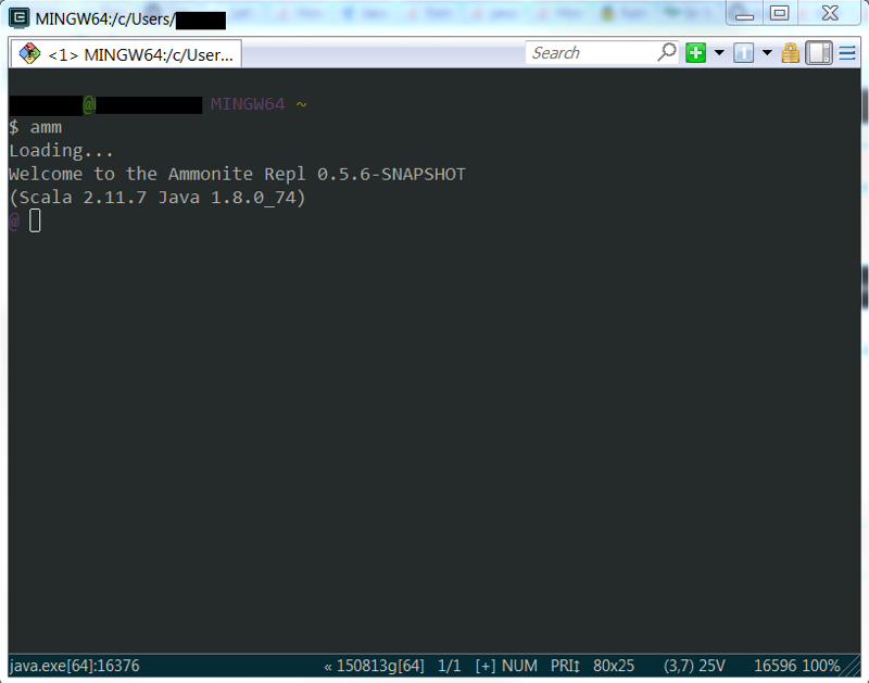 Ammonite on Windows