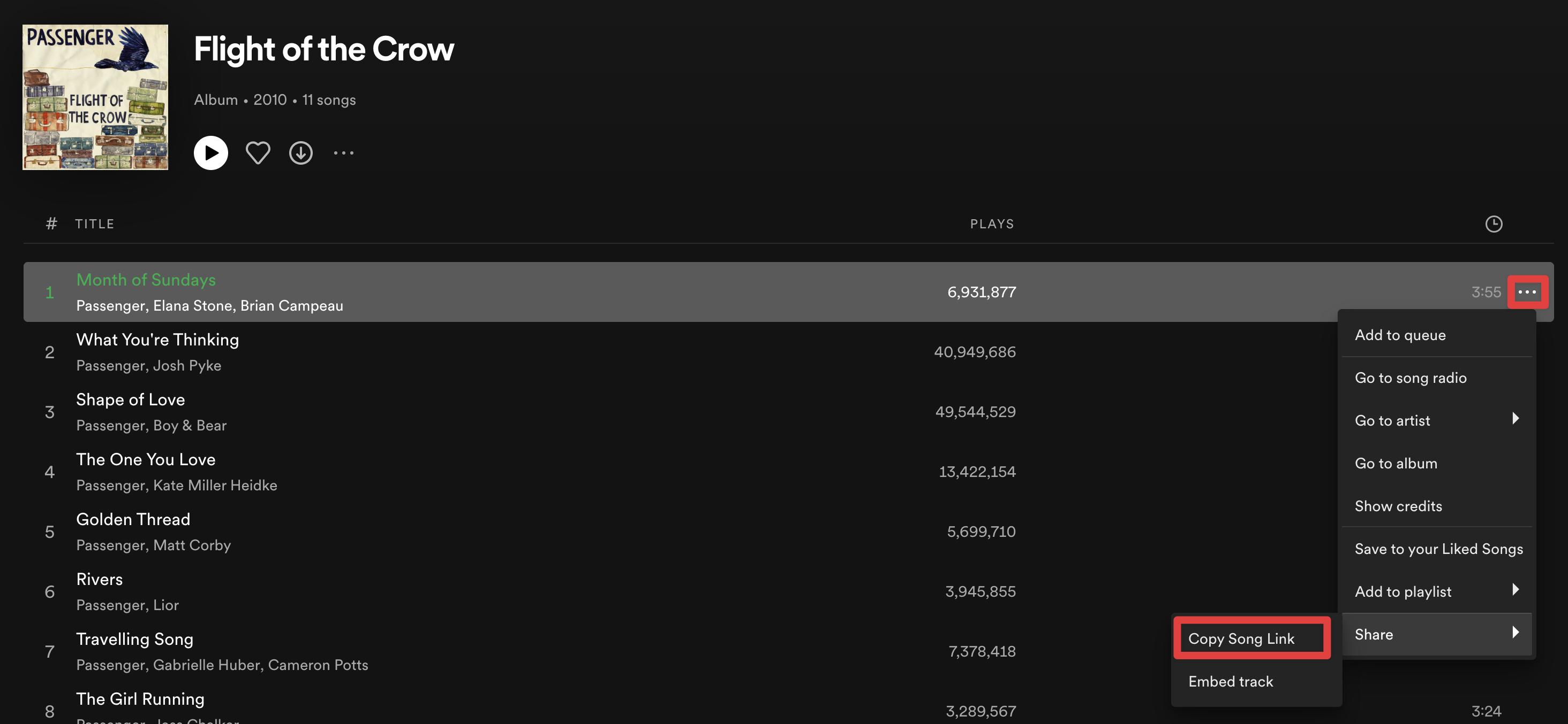 First Track of Album